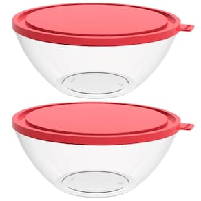 Kit 2 Potes com Tampa 2,3L Redondo Crippa Bacia Alimentos Frutas