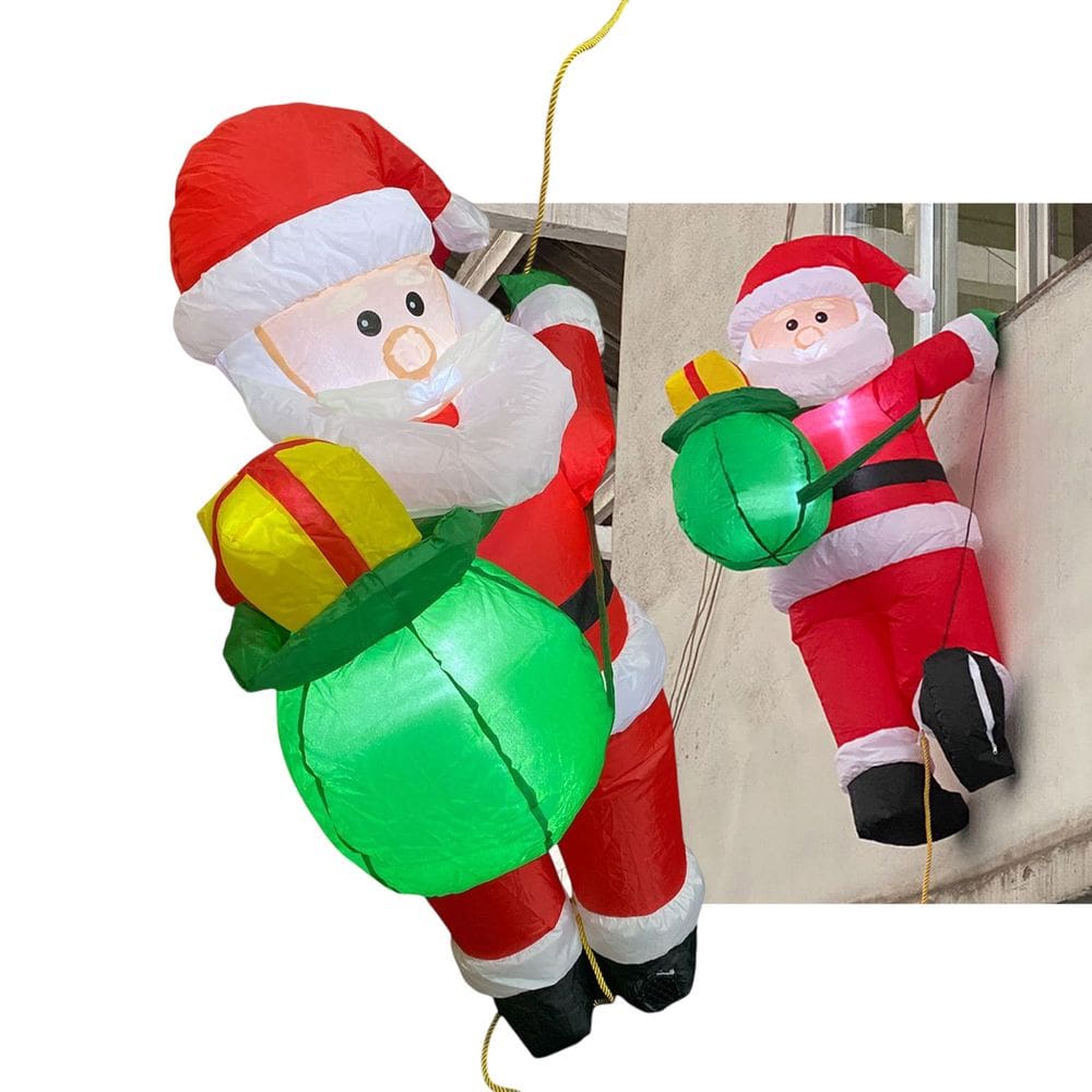 Papai Noel Escalador Inflavel Natal Decoraçao Natalina Grande Janela Porta Varanda Evento Festa