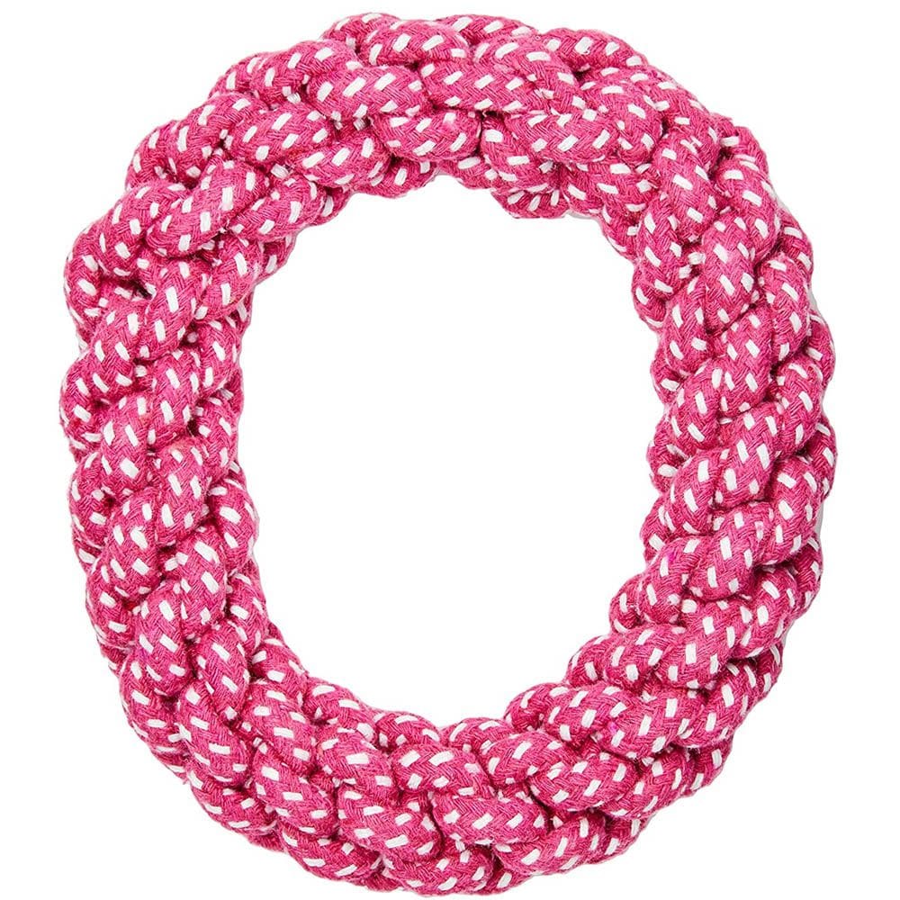 Brinquedo Mordedor Argola de Corda Para Cães Rope Tire Pneu Chalesco 16cm