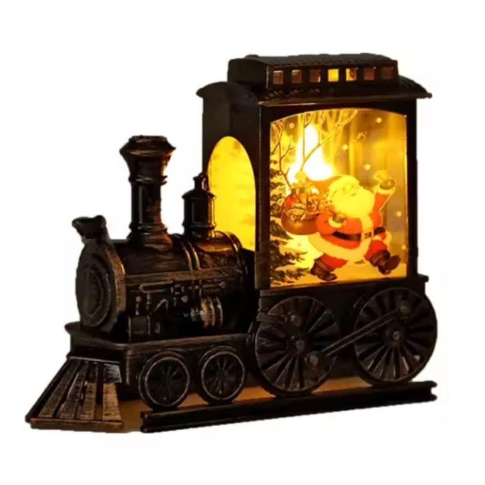 Lanterna Trenzinho de Natal com LED Vintage Decoração Retrô
