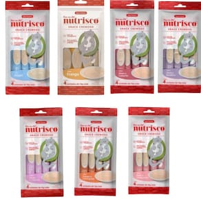 Petisco Para Gatos Kit 7 Unid Nutrisco Sabores Variados 56g