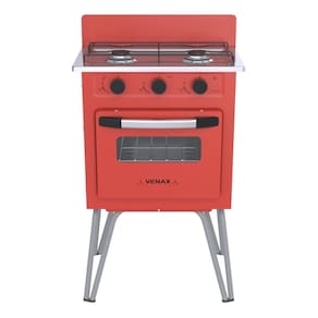 Fogao 2 Bocas Venax Gemini Vetro Vermelho Gas Glp