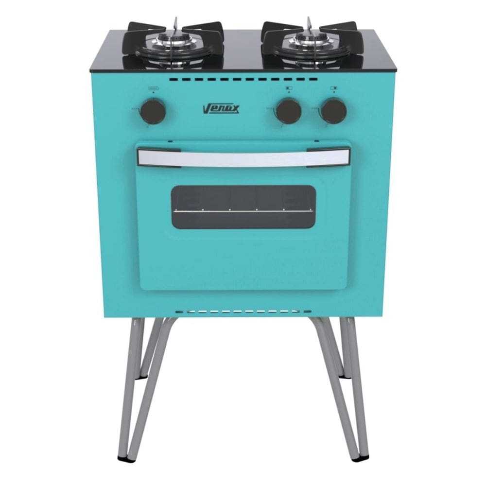 Fogao 2 Bocas Venax Mini Cook Verde Gas Glp