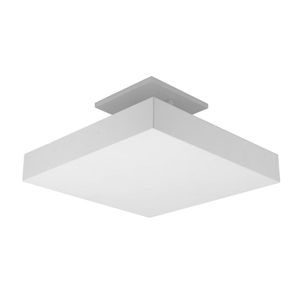 Plafon Luz Indireta Sobrepor 45X45de 4 Lâmpadas E27 Branco