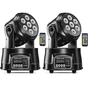 Luz de cabeça móvel U`King RGBW Iluminação de palco 2x 70W LED