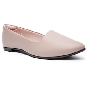 Sapatilha Moleca Slipper Basica Bico Fino - Bege