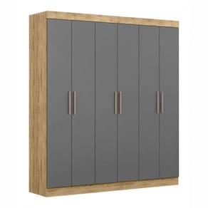 Guarda Roupa Paris Casal 6 Portas Capuccino Onix Maxel Cappuccino/onix