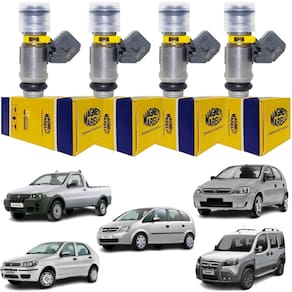 4 Bico Injetores Palio Strada Doblo Corsa 2003 a 2020 IWP157