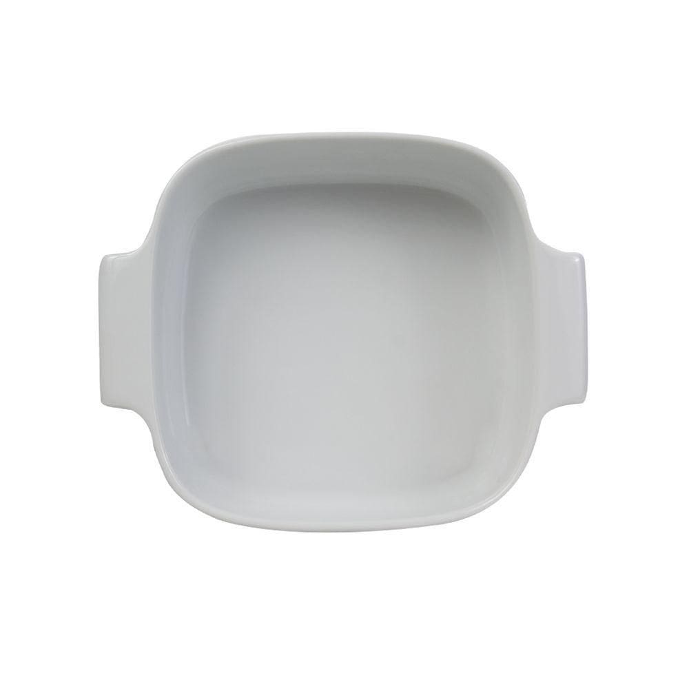 Travessa Quadrada Em Porcelana Assar E Servir 21x21cm Germer Branco