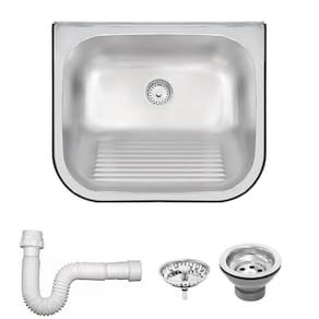 Tanque de Parede Tramontina Hera Wall 30 L em Aço Inox Acetinado 50x40 cm e Sifão 94401107