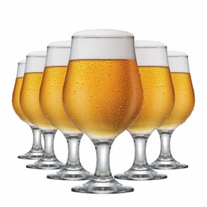 Taças de Cerveja Belgica Vidro 380ml 6 Peças Ruvolo