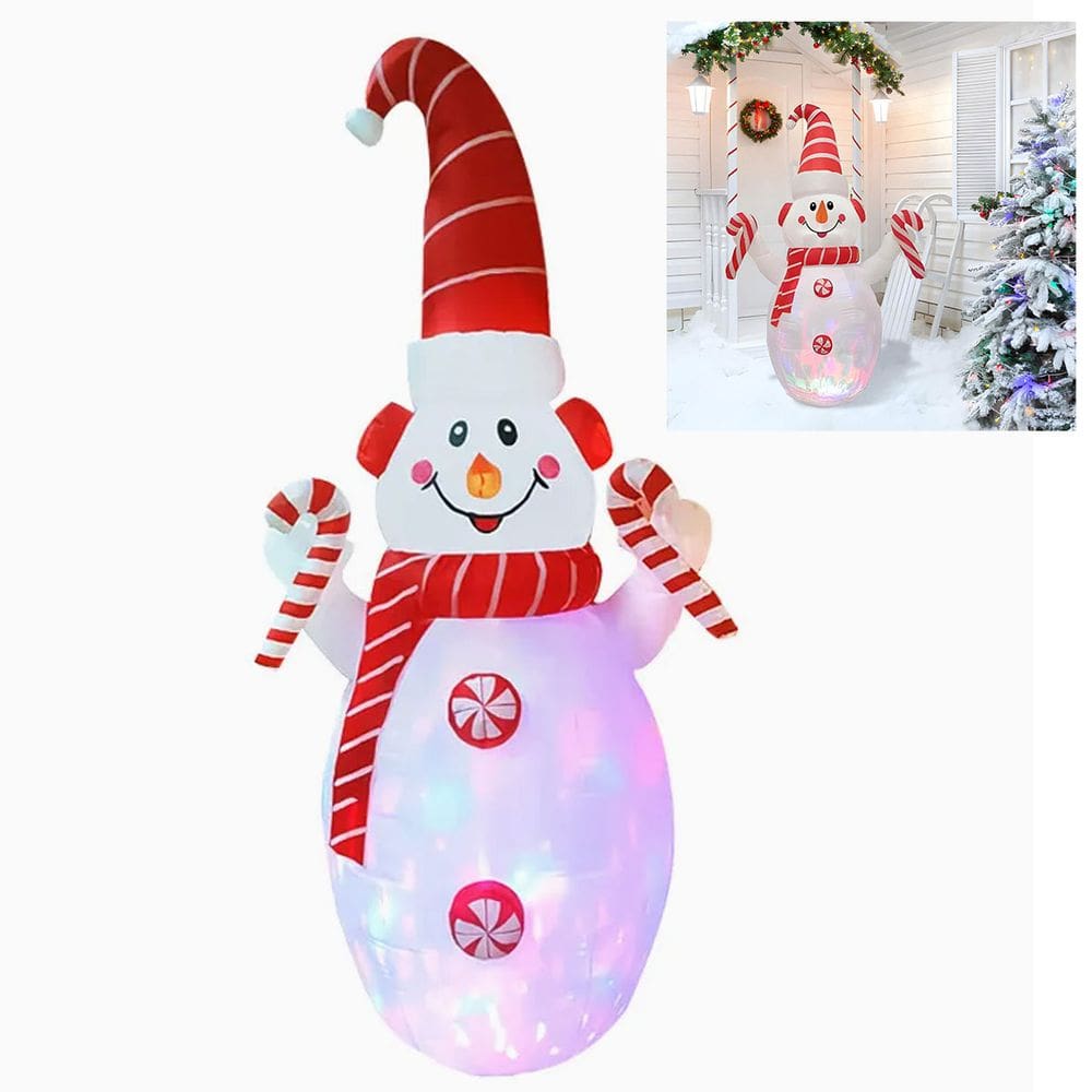 Boneco de Neve Inflavel Natal Iluminado Natalino Grande Decoraçao Festa Jardim Casa Quintal Loja Comercio Shopping