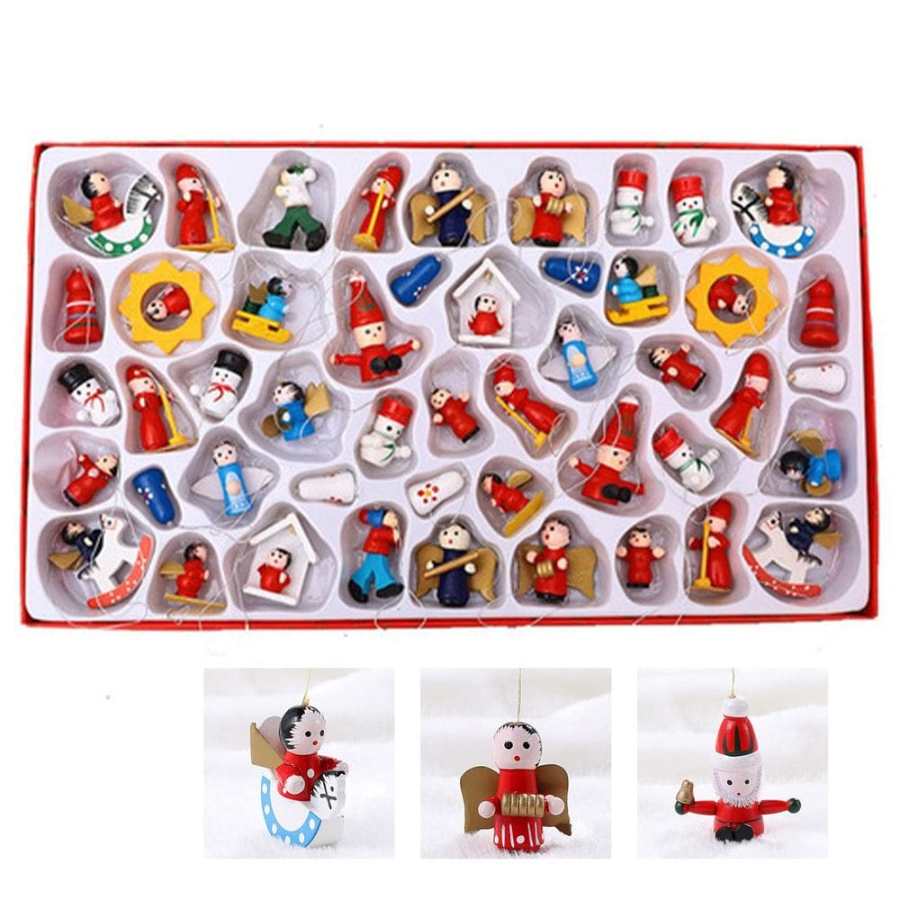 Enfeite de Natal Natalino Madeira para Arvore de Natal Pingente Ornamentaçao Boneco Festa Fim de Ano Evento Confraternizaçao