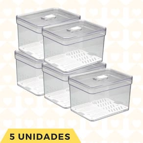 5 Organizadores e Tela Geladeira Frutas Legumes Separador