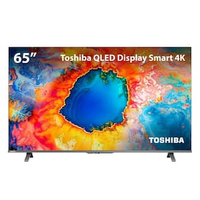 Smart TV QLED 65 4K Toshiba 65C450NS Google TV 4 HDMI 2 USB Wi-Fi - TB036M