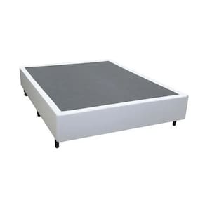 Base Box Viuvão Blindado Sintético Branco 128Cm de Largura