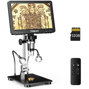 Microscópio digital TOMLOV DM9 Pro 7 HDMI 16MP 1200X com IPS