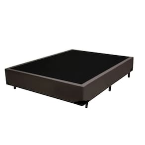 Base Box Viuvão Blindado Sintético Marrom 128Cm de Largura