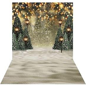 Pano de fundo fotográfico Mocsicka Winter Forest Christmas 150x21