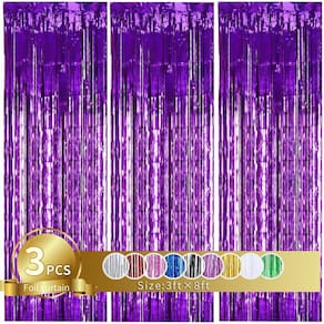 Pano de fundo de porta roxa Party Streamers TONIFUL (3,3 m x 2,5 m)