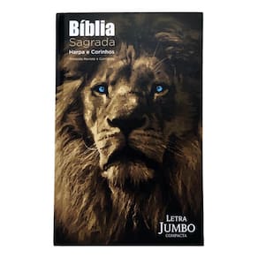 Bíblia Letra Jumbo Capa Dura Modelo Pentecostal Assembleia - Leão Vetor - Com Índice Harpa Coros Almeida Revista E Corrigida