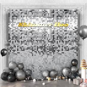 Painéis de fundo de parede Shimmer Shimmerhoo Silver 180 cm x 120 cm