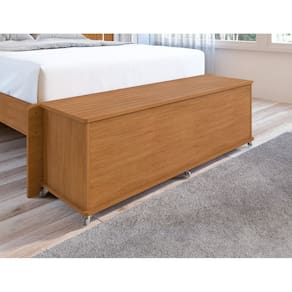 Baú Banco Organizador 1 Porta Luca MDP/MDF Cedro - Rede Móveis