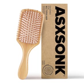 Escova de cabelo ASXSONK l Bamboo Wood Air Cushion Massage