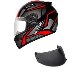 Capacete Ebf New Spark Spider Preto e Vermelho Mais Viseira Fumê