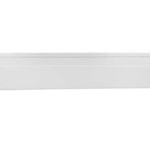 Kit com 3 Barras Rodapé de PVC 10cm x 15mm x 2,40m Master Bariri 7,2m Branco