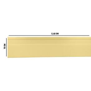 Kit com 5 Barras Rodapé de PVC 10cm x 15mm x 2,40m Master Bariri 12m Marfim