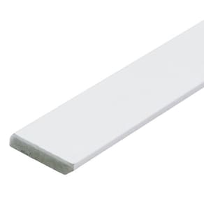 Kit com 20 Barras Rodapé de Mdf 7cm X 15mm X 1.85m Revestido Liso 37m Branco