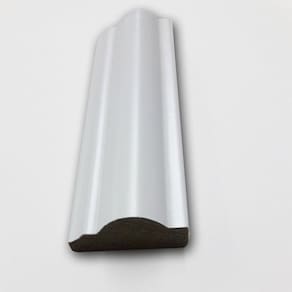 Kit com 5 Barras Rodameio de MDF Ultra 3cm x 15mm x 2.40m Premium Casablanca 12m Branco