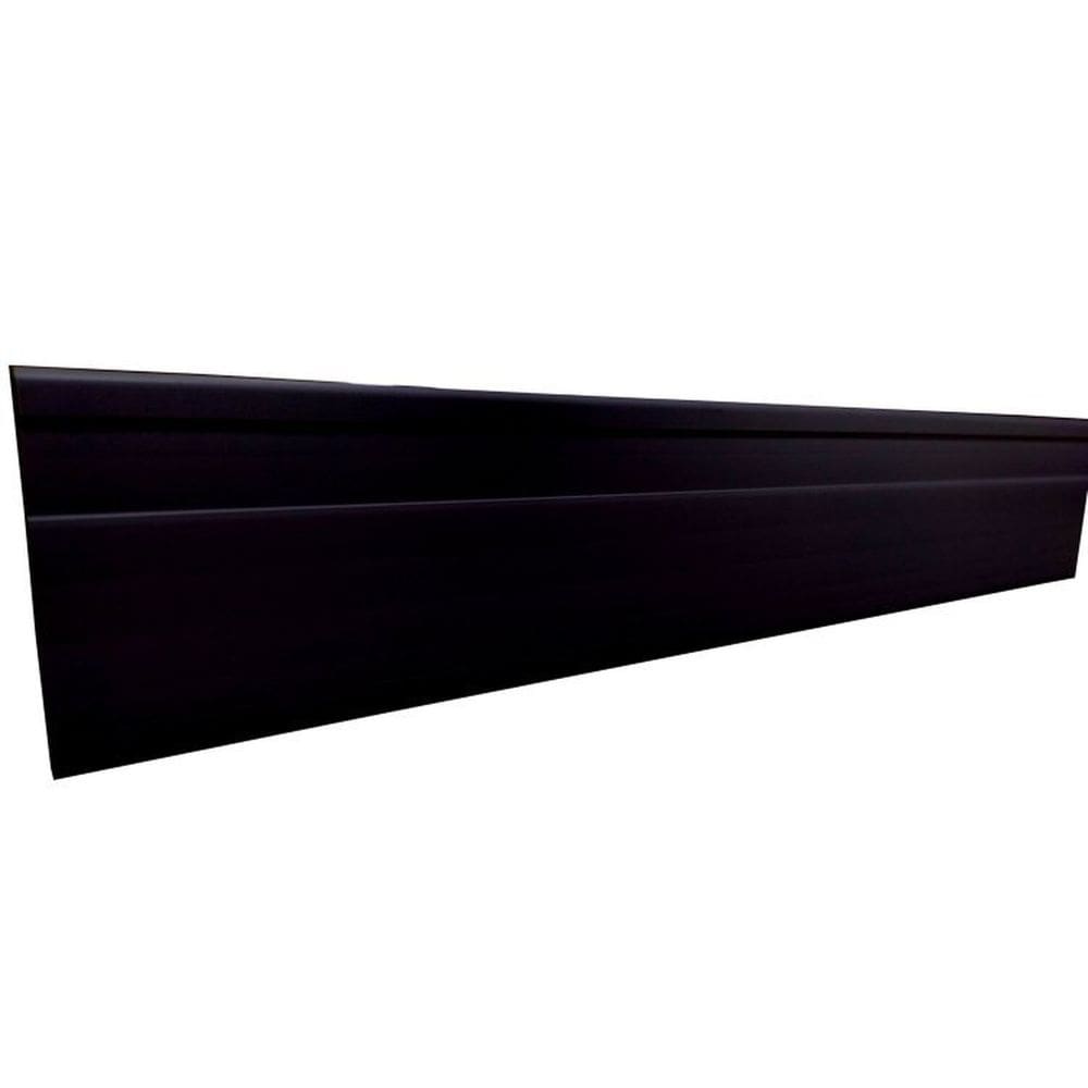 Kit com 15 Barras Rodapé de PVC 10cm x 15mm x 2,40m Master Bariri 36m Preto