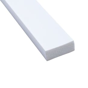 Kit com 15 Barras Rodameio de Poliestireno 3,0cm X 12mm Liso 36m Branco