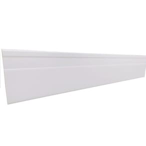 Kit com 5 Barras Rodapé de PVC 7cm x 15mm x 2,40m Master Bariri 12m Branco
