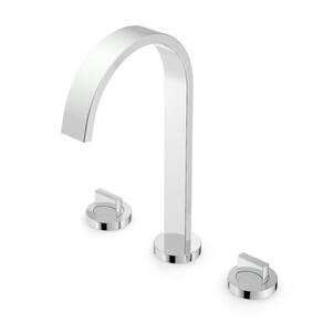 Kit com 2 Torneira Misturador para Lavatório 3 Furos de Bico Alta e Válvula de Escoamento Flow Cromado