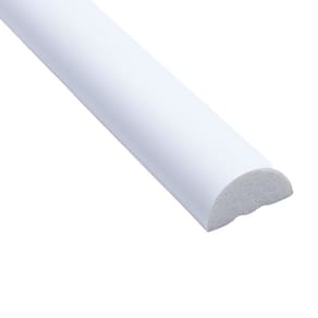 Kit com 15 Barras Rodameio de Poliestireno 2,5cm X 13mm Liso 36m Branco
