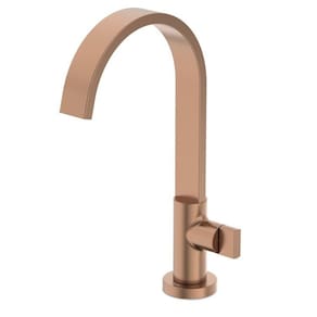 Kit com 3 Torneira para Lavatório de Mesa Bica Alta Flow Rose Gold Matte