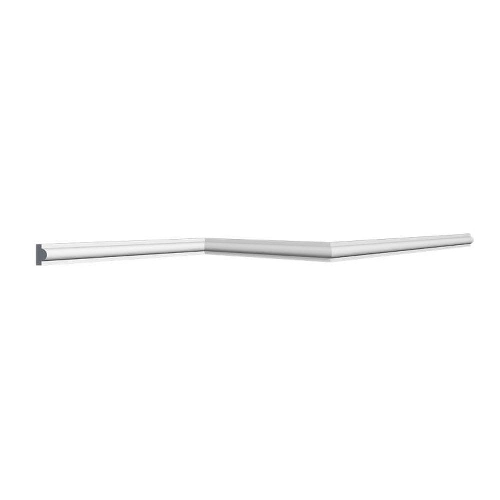 Kit com 30 Barras Roda Meio I20 Perfil de Poliestireno 60m Branco