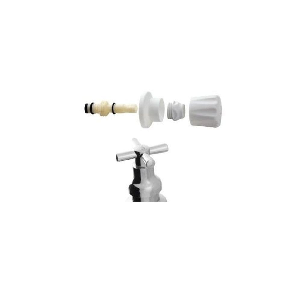 Kit 2 Acabamentos Registro de Pressão Abs Branco