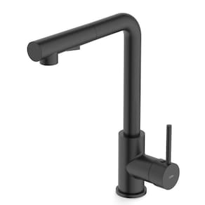 Kit com 3 Monocomando de Mesa para Cozinha com Bica Extraível "L" Gourmet Celite Preto Matte
