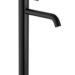 Kit com 3 Monocomando Para Lavatorio de Mesa Bica Alta Ona Titanium Black