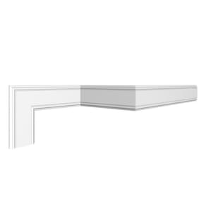Kit com 20 Barras Roda Meio Cw12 Perfil de Poliestireno Linha HomEstar 40m Branco