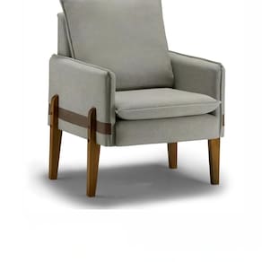 Poltrona com Espuama D-26 Thais P.r Tec. 503/508 Cinza