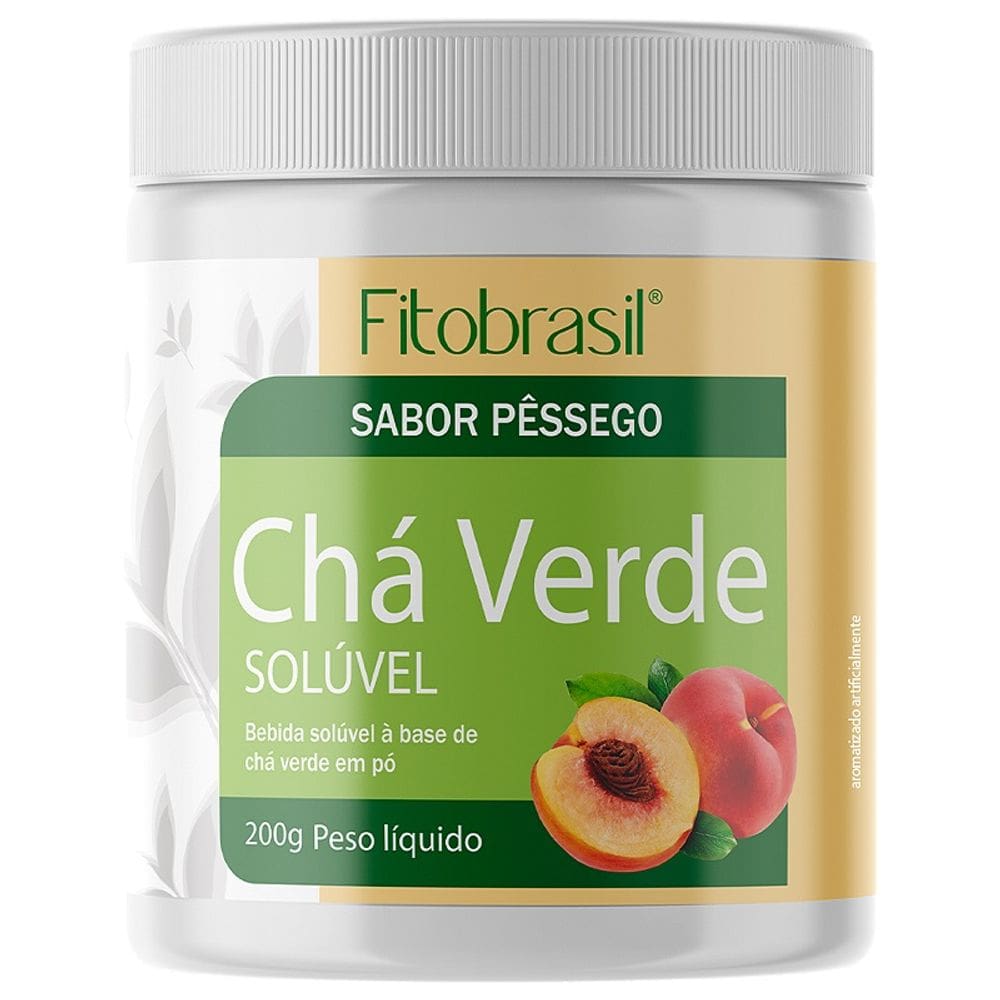 Chá Verde Soluvel sabor Pessego 200g