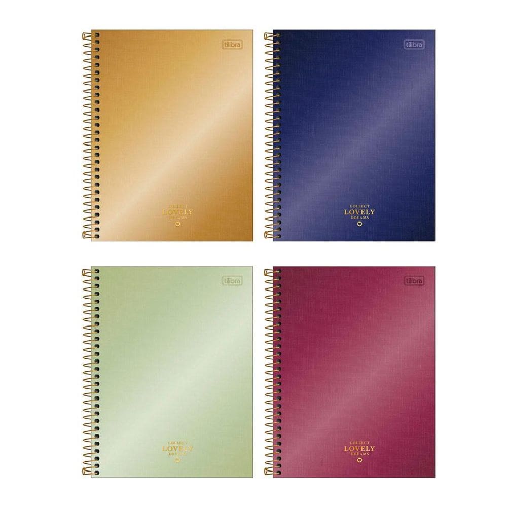Caderno colegial capa dura 10x1 West Village Metalizado