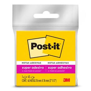 Bloco Post-it amarelo neon 76x76mm 45 fls 3M