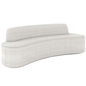 Sofá 4 Lugares Para Sala De Estar Living 260cm Koane D06 Bouclê Off White - Mpozenato