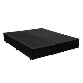 Cama Box Blindado Casal Bipartido Principe das Camas Sintético Preto 138x188x40